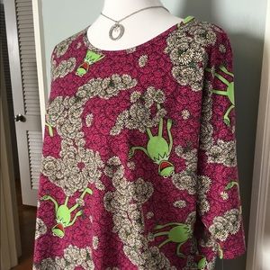 XL LuLaRoe Irma  ITS GOT KERMIT THE FROG!